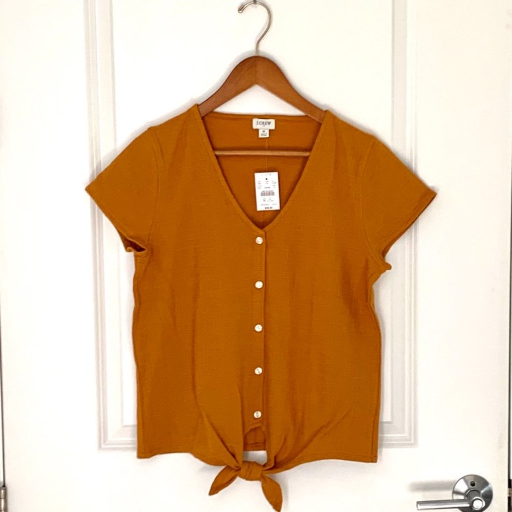 J. Crew Tie-Waist Button-Down Shirt NWT